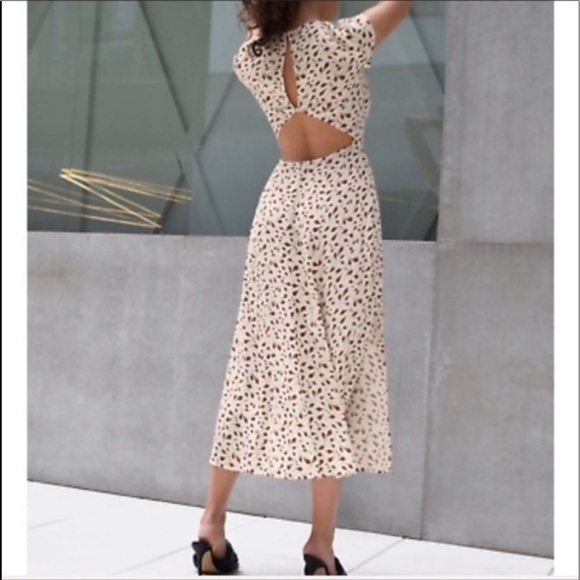 NWT. Reformation Gavin Open Back Dress in Marion Print Size 6 - Picture 2 of 10